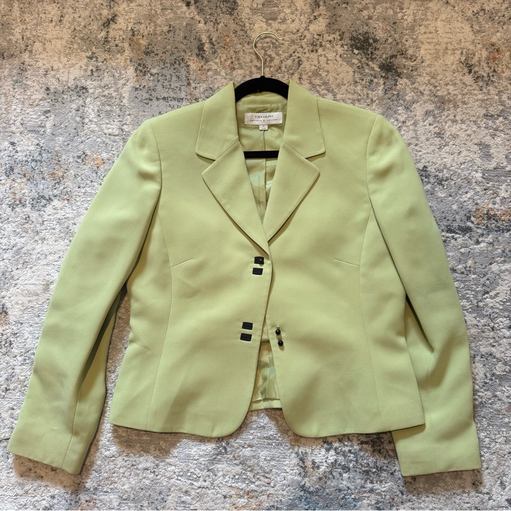 Tahari ASL Light Green Women's Blazer